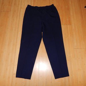 Allison Daley Plus Size 16 Navy Blue Pants Trousers with Pockets Vintage